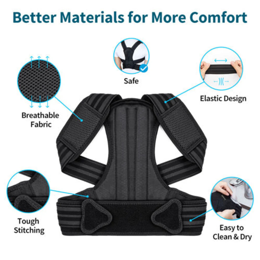 ADJUSTABLE POSTURE CORRECTOR BELT FOR BACK SUPPORT & PAIN RELIEF